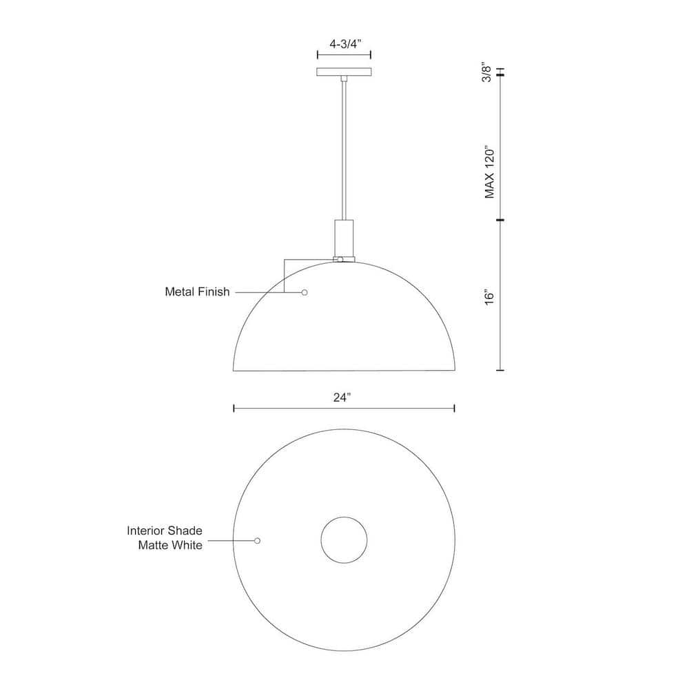 Kuzco Lighting Archibald 1 - Light Single Pendant