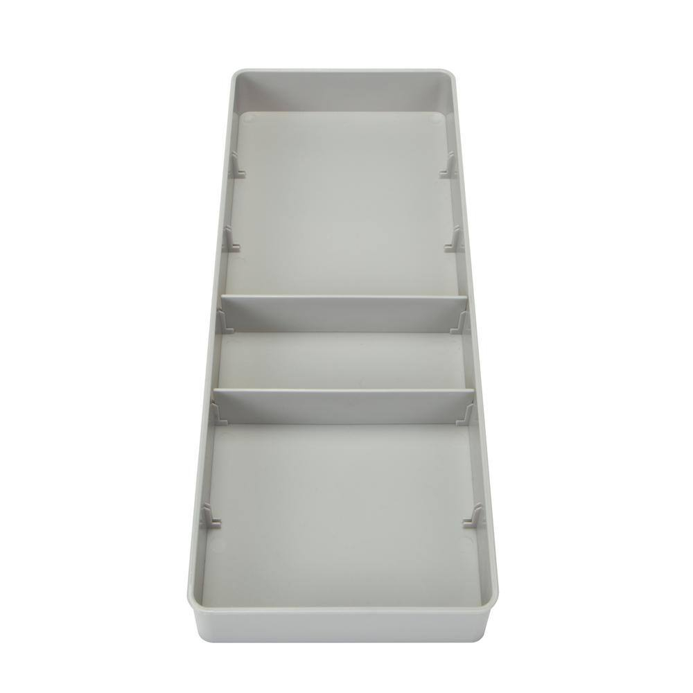 Kitchen Details Adjustable Drawer Organizer in Grey