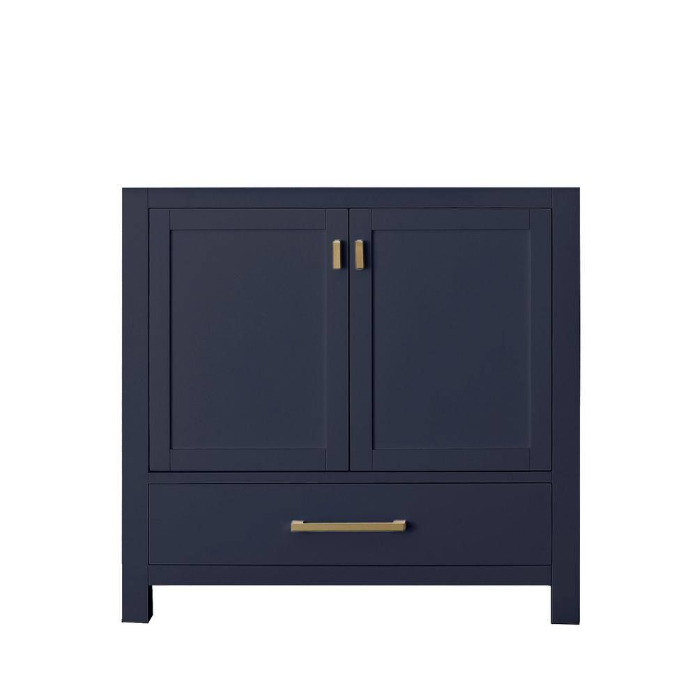 Modero 36'' Navy Blue Solid Wood Freestanding Vanity Base