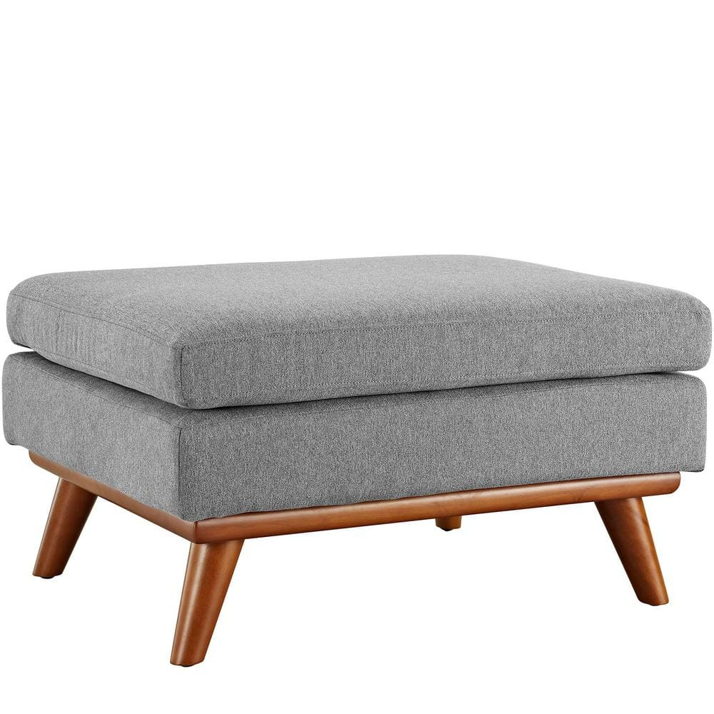 Modway Engage Upholstered Fabric Ottoman in Expectation Gray