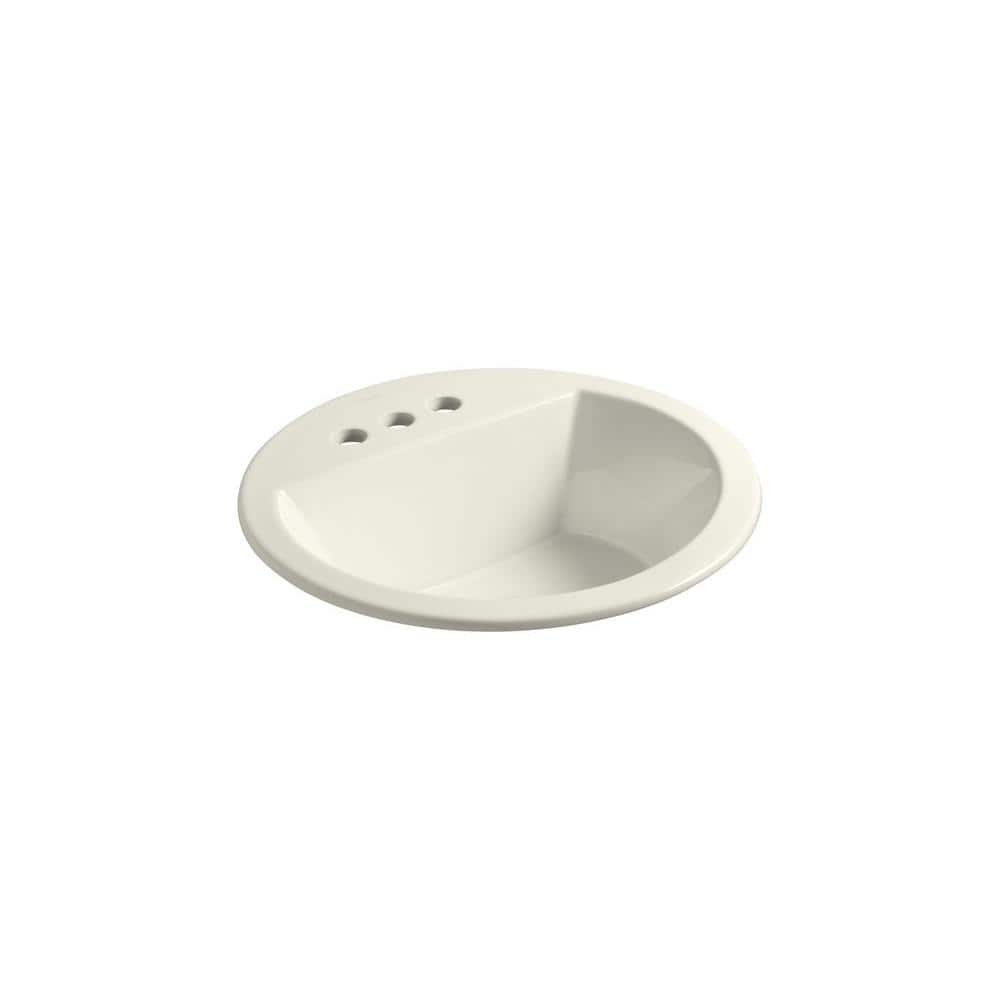 Bryant Ceramic Circular Drop-In Bathroom Sink with Overflow