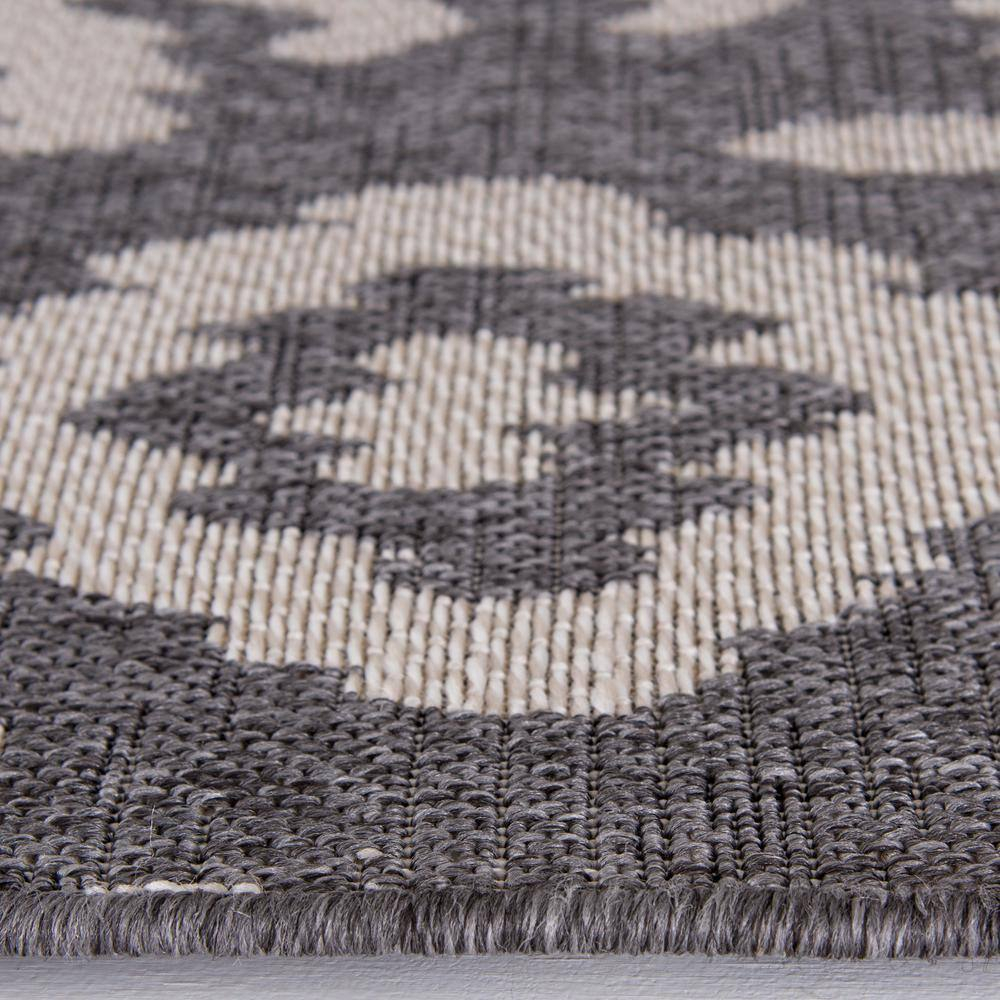 Loomaknoti New Zealand Tk 5' x 7' Ikat Indoor/Outdoor Area Rug , Gray