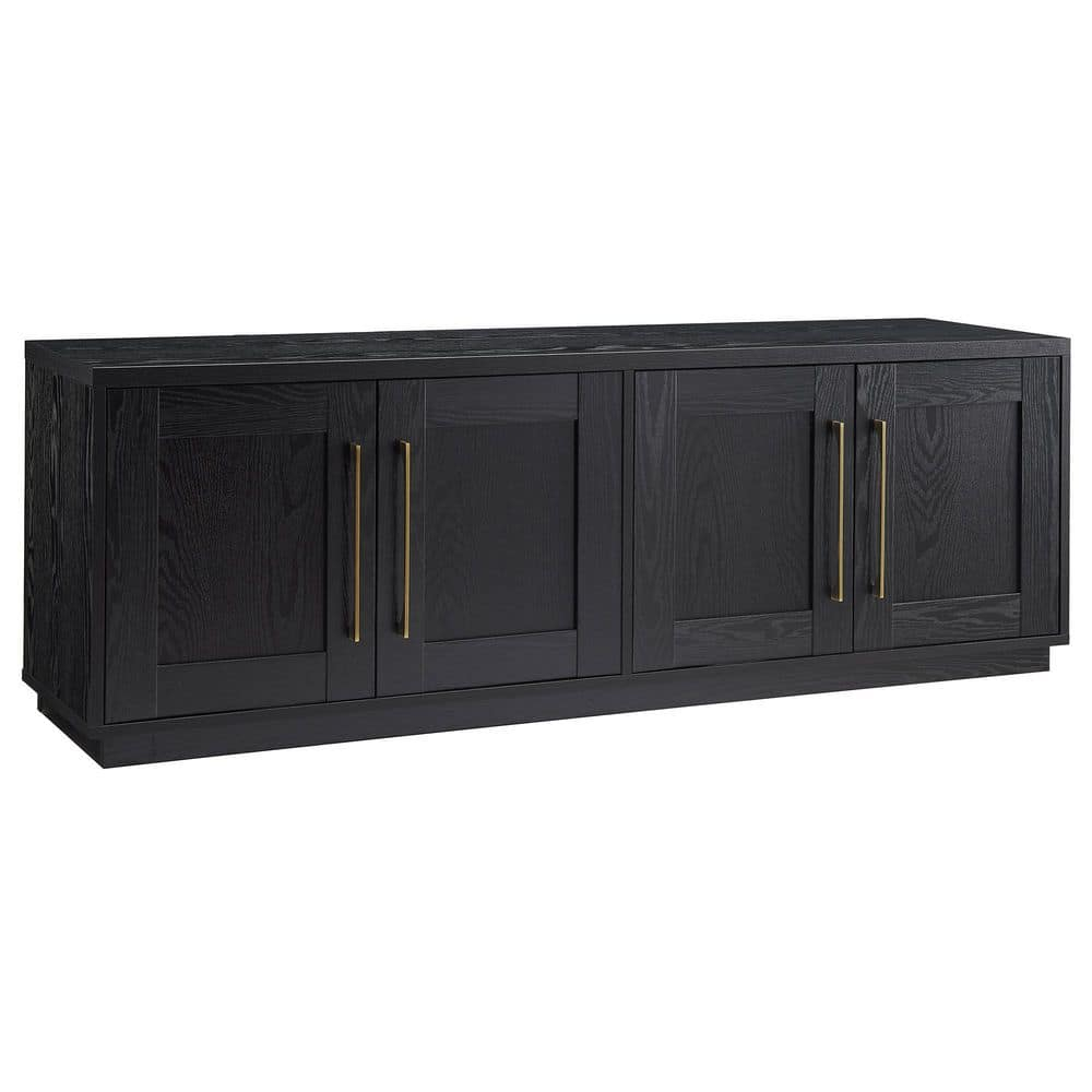 Evelyn&Zoe Tillman Rectangular TV Stand for TV's up to 75", Black Grain