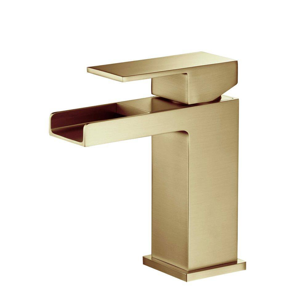 Kibi USA Single-handle Bathroom Vanity Sink Faucet w/ Water Hose Brushed Gold Brushed