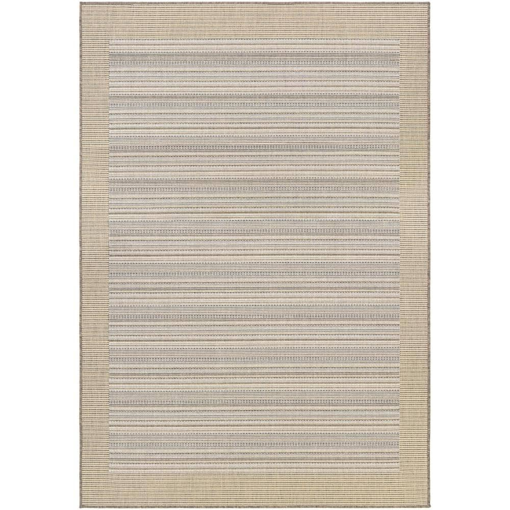 Couristan Monaco Bowline Indoor / Outdoor Area Rug, Cocoa Natural-Ivory, 3'9" x 5'5"