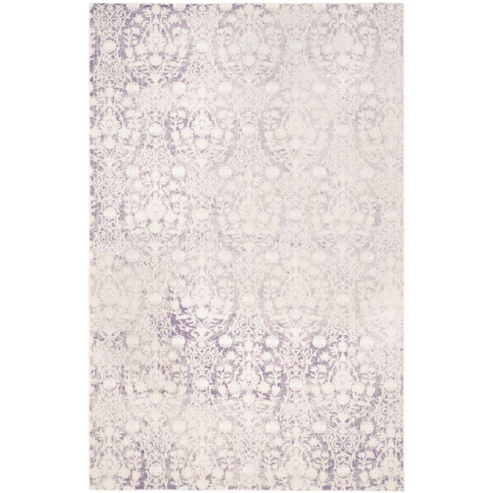 Safavieh Passion Parc 7 x 9 (ft) Loomed Synthetic Lavander/Ivory Rectangular Indoor Distressed/Overdyed Vintage Area rug