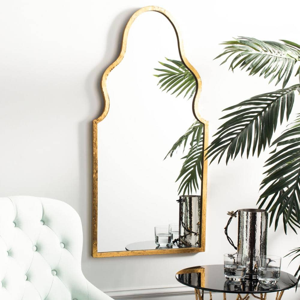 SAFAVIEH Parma 36.5 in. High Asymmetrical Solid Mirror, Gold