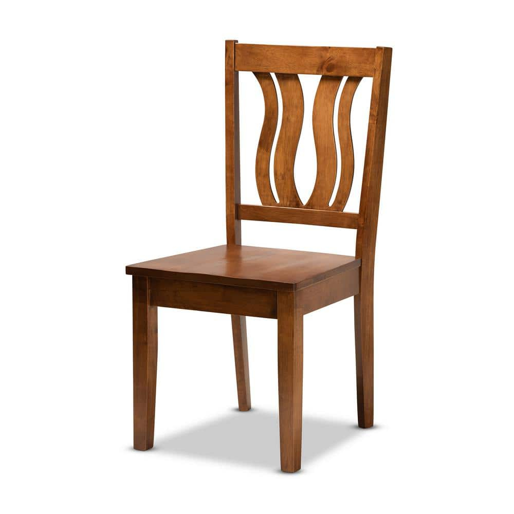 Baxton Studio Mare Modern and Contemporary Transitional Walnut Brown Finished Wood 7-Piece Dining Set