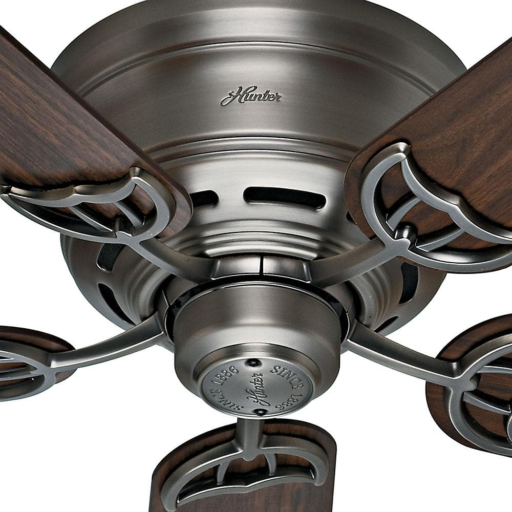 Low Profile III 52 in. Indoor Antique Pewter Ceiling Fan For Bedrooms
