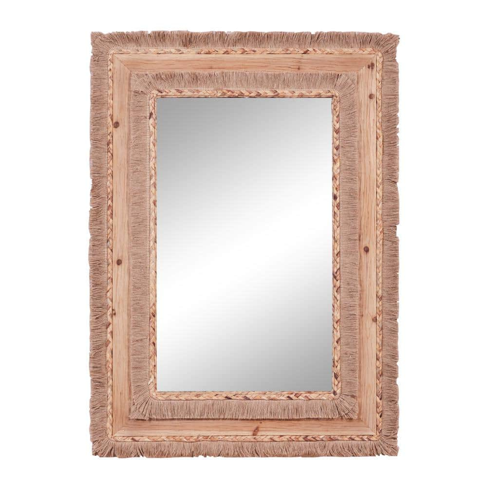 DecMode 26" x 36" Brown Wall Mirror