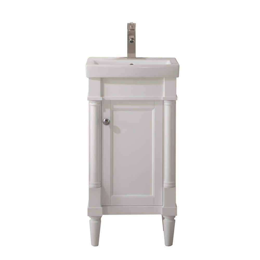 Furniture Indoor Home Decorative Bathroom, Kitchen 18" White Sink Vanity