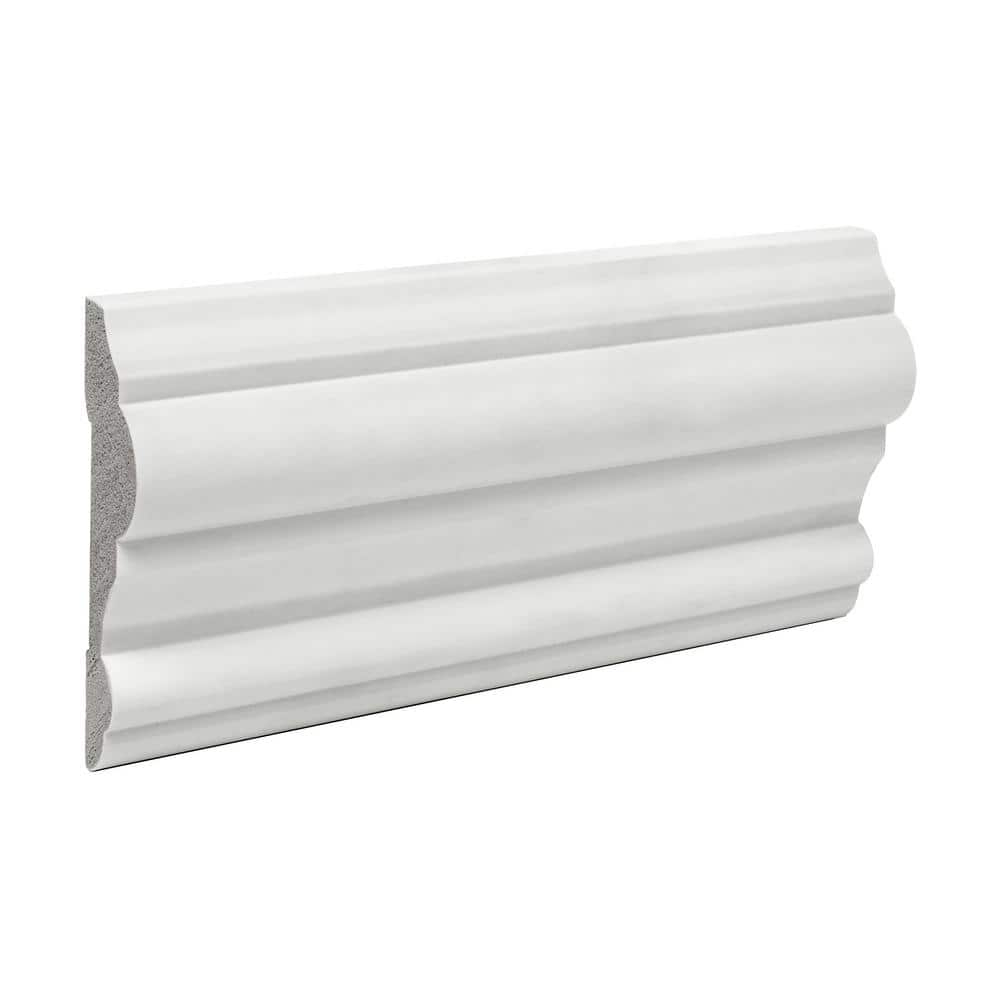 WM 298 3-1/2 in x 1 in x 6 in Long Plain Recycled Polystyrene Panel Moulding Sample