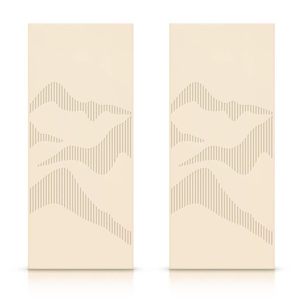 Calhome Hollow Paneled Painted Sliding Closet Doors