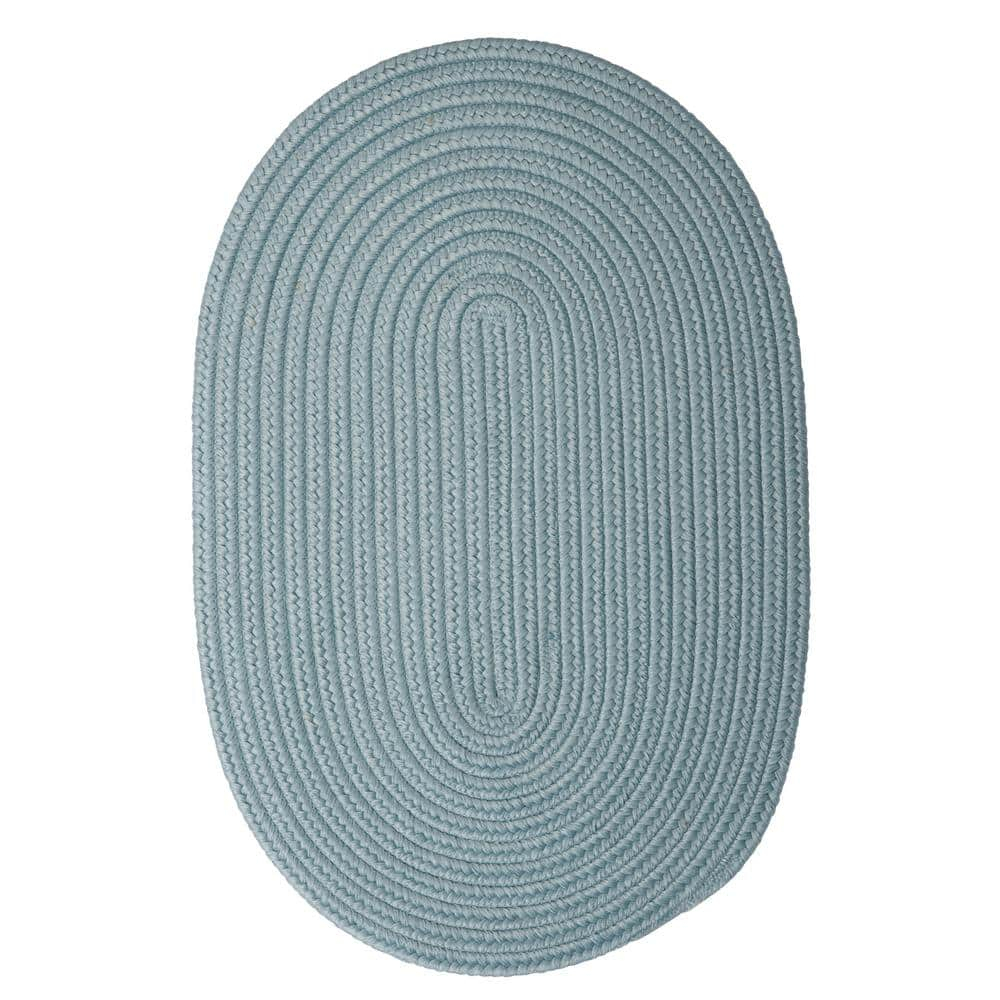 Trends Federal Blue 3 ft. x 5 ft. Oval Braided Area Rug