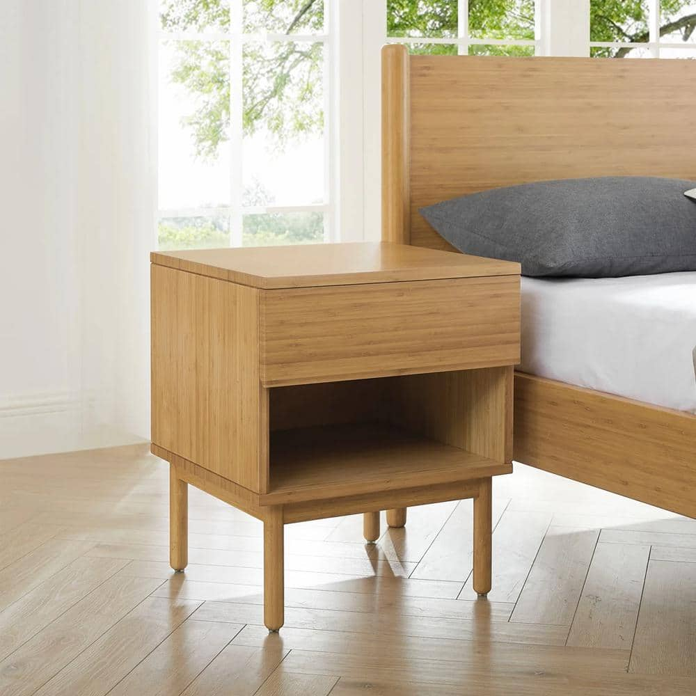 Eco Ridge by Bamax Ria 1 Drawer Nightstand, Caramelized