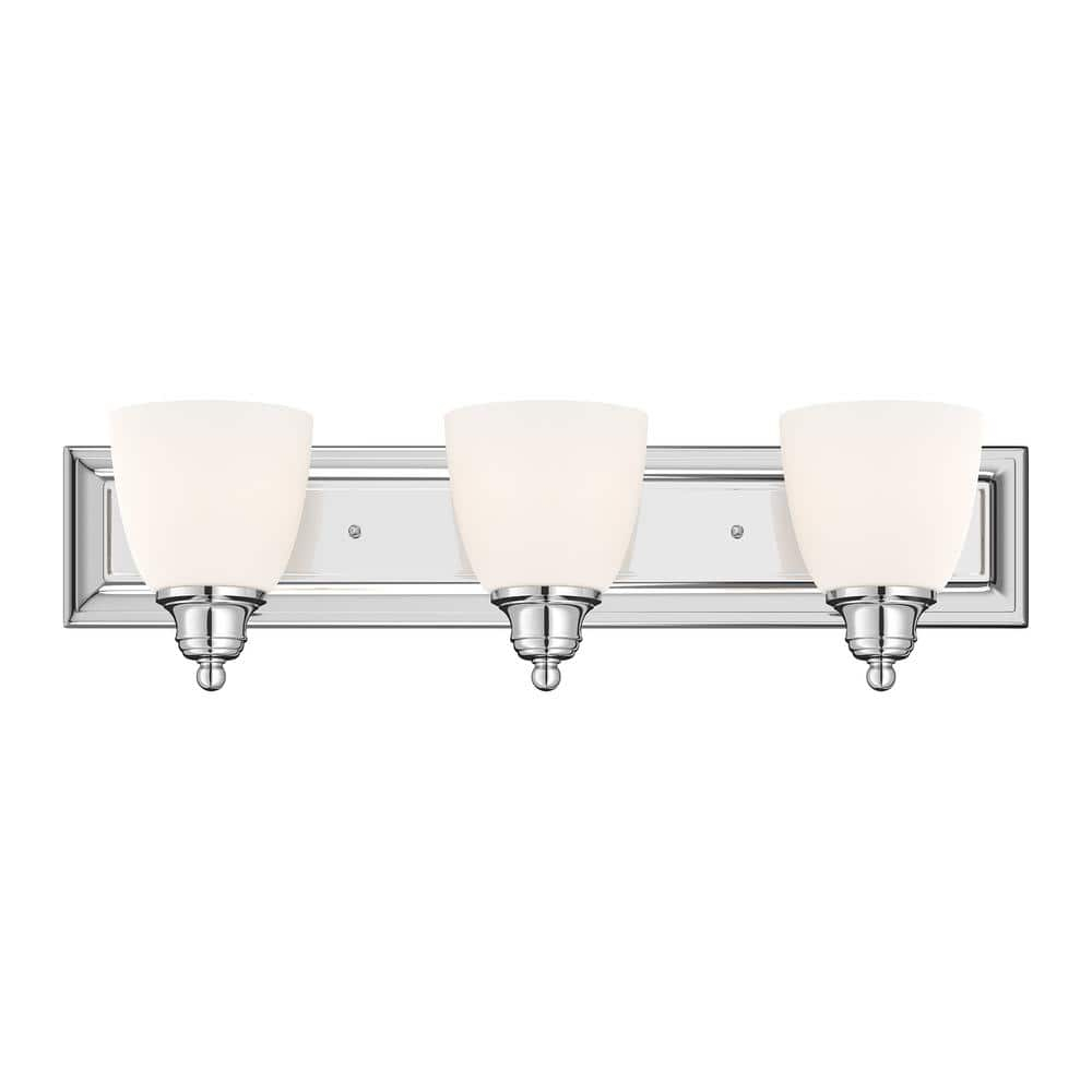 Livex Lighting Springfield 3 - Light Vanity in  Polished Chrome