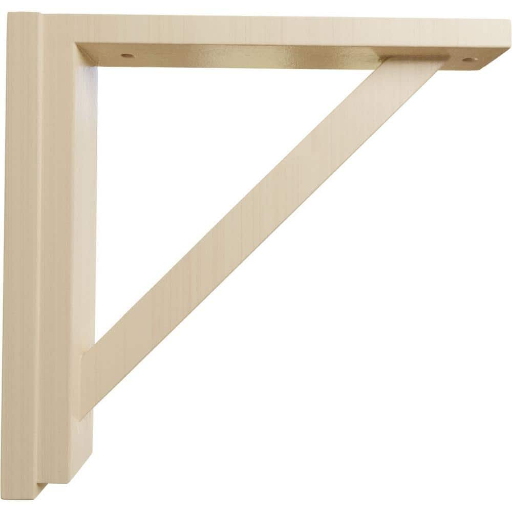 Ekena Millwork 2 1/2"W x 12 3/4"D x 12 1/4"H Traditional Shelf Bracket, Rubberwood
