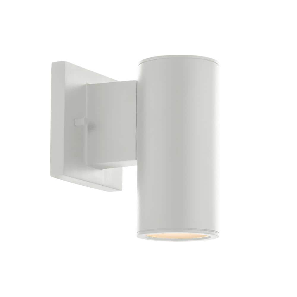 WAC Lighting Cylinder 1 -Light 6.75-in H Matte White Hardwired Integrated LED Outdoor Wall Light
