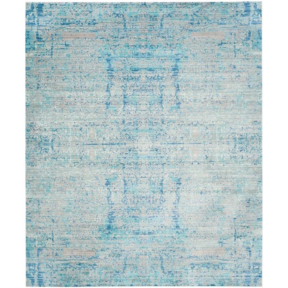 Mystique Light Blue/Multi Large Rectangle Rug-Color:Light Blue/Multi,Shape:Large Rectangle,Size:8' x 10'
