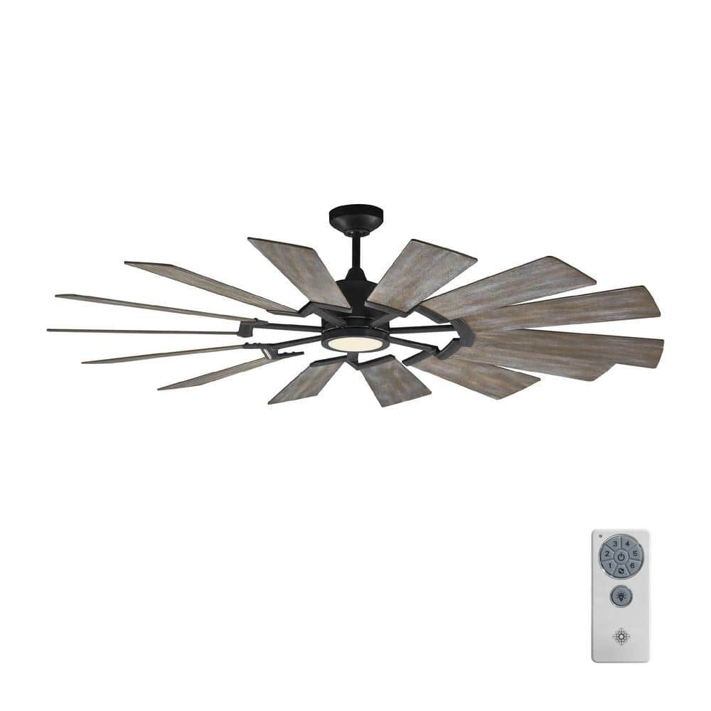 Monte Carlo Prairie Prairie 62" 14 Blade Indoor / Outdoor Dc Ceiling Fan - Grey