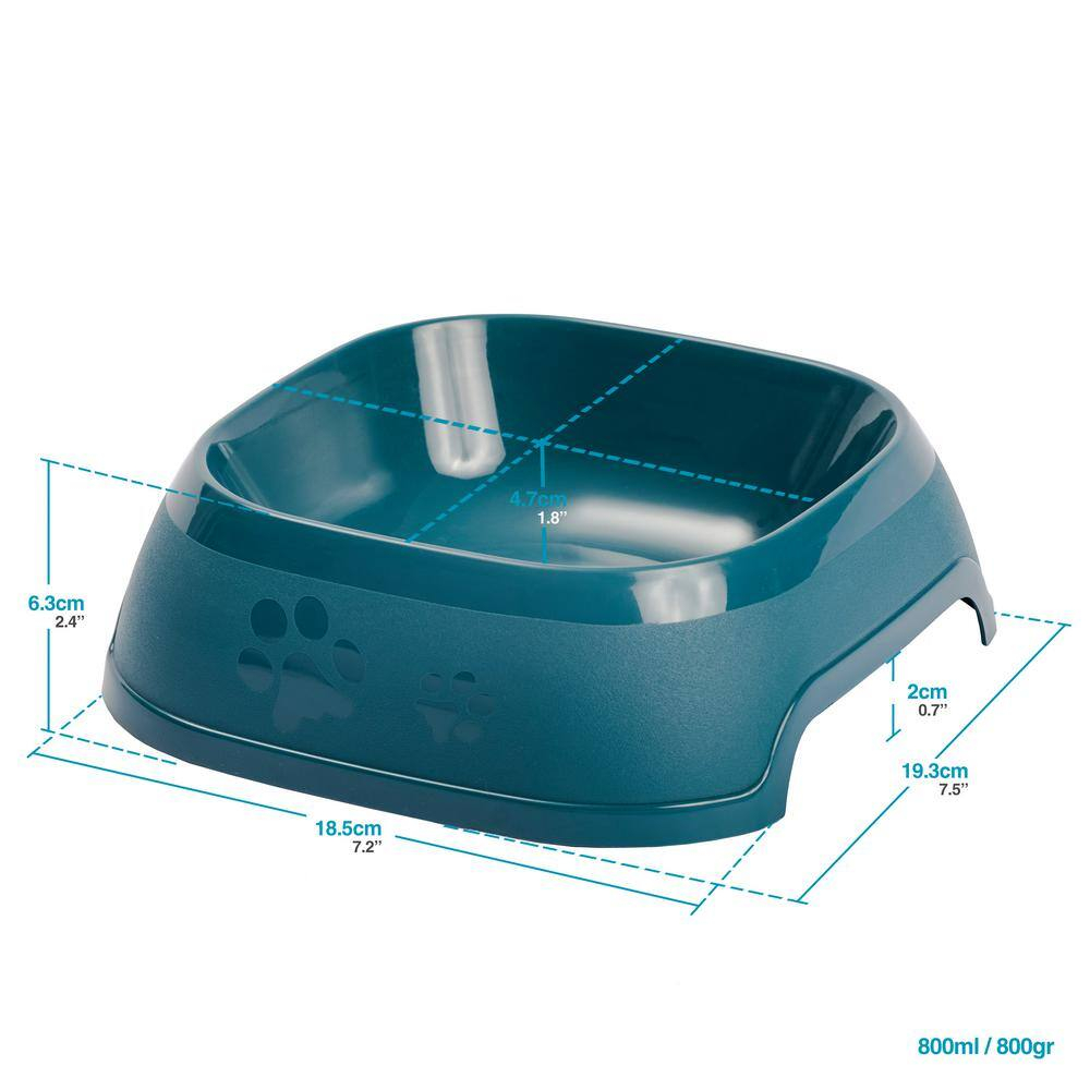 MQ Dog House with Bowl with Removable Floor and Hardware Included, Turquoise, Small and Medium Breeds