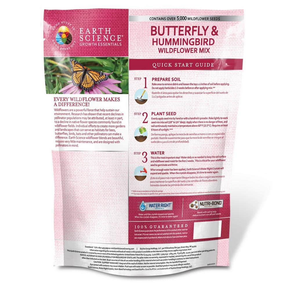Earth Science Wildflower Mix with Fertilizer, 2lb