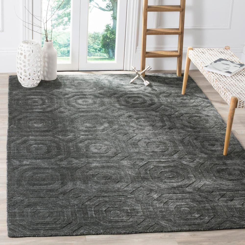 SAFAVIEH Elements Laird Geometric Area Rug, Dark Grey, 9' x 12'