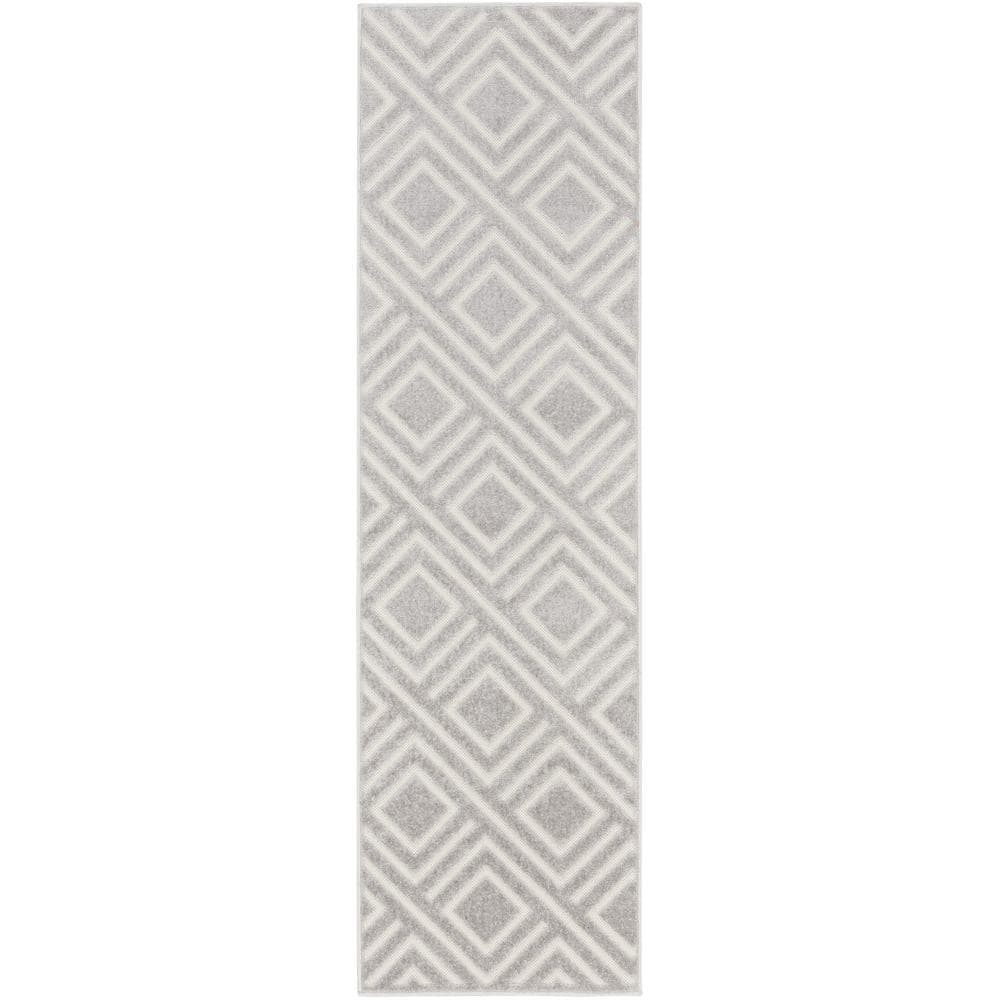 Nourison Casual 2' x 6' Light Grey Modern Indoor Rug