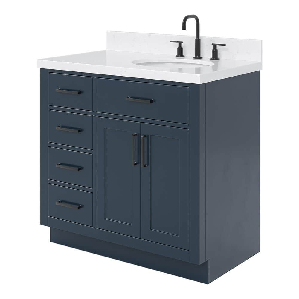 Ariel T036srcqovo Hepburn 36" Free Standing Single Basin Vanity Set - Blue
