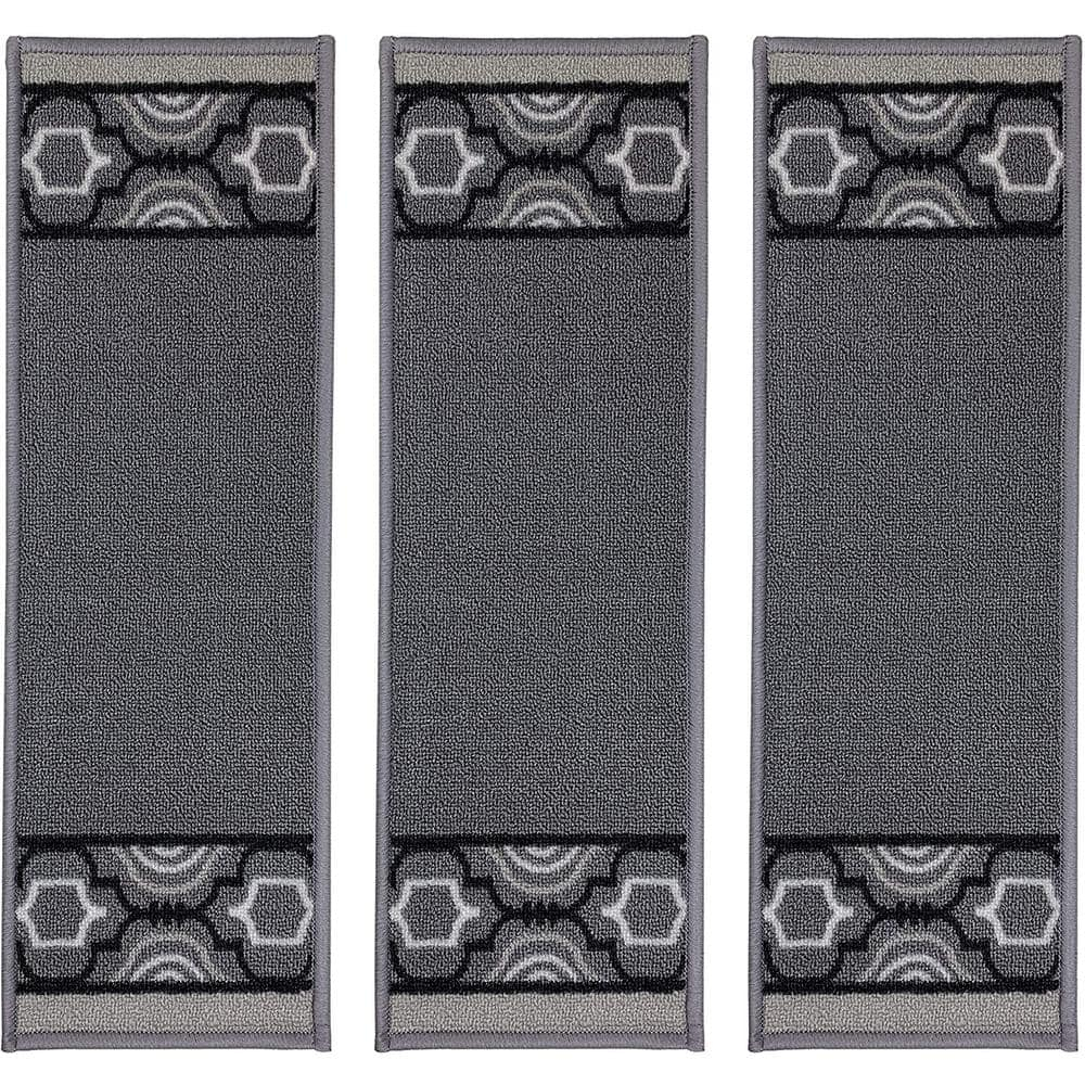 Indoor Trellis Border Series 8.5 in. x 26 in. Stair Tread Cover (Set of 3)