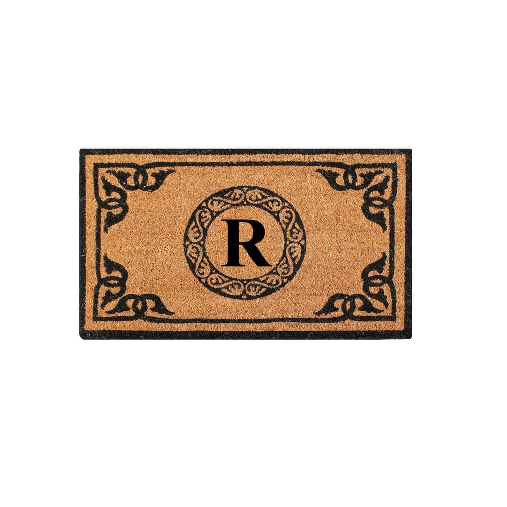 A1HC First Impression Hand Crafted by Artisans Geneva Monogrammed Entry Doormat, 24"X39" R