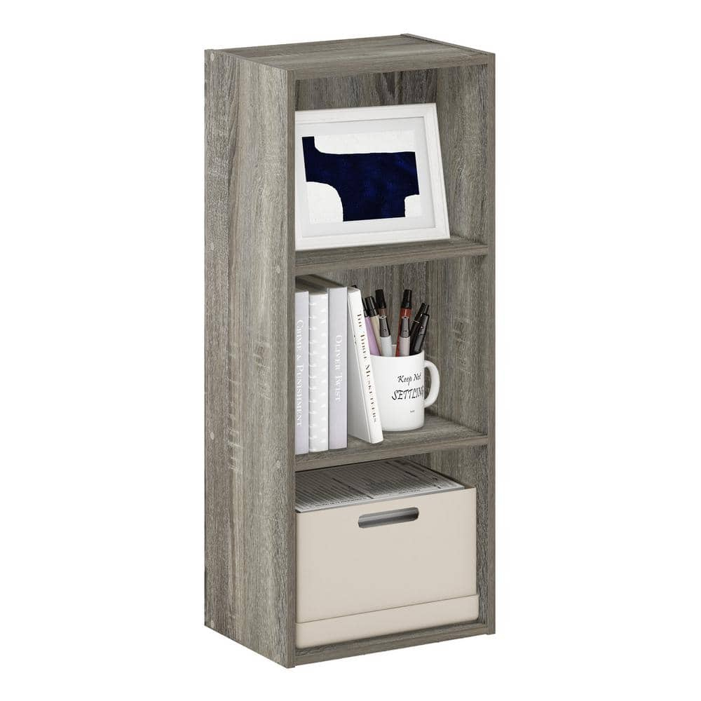 Furinno Luder 3-Tier Open Shelf Bookcase, French Oak
