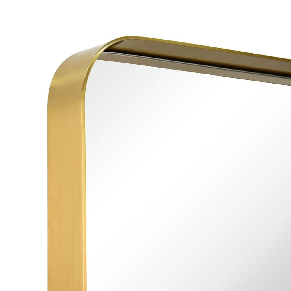 Empire Art Direct Ultra Brushed Gold Stainless Steel Frame Rectangle Wall Mirror, 22" x 30" x 2", Ready to Hang