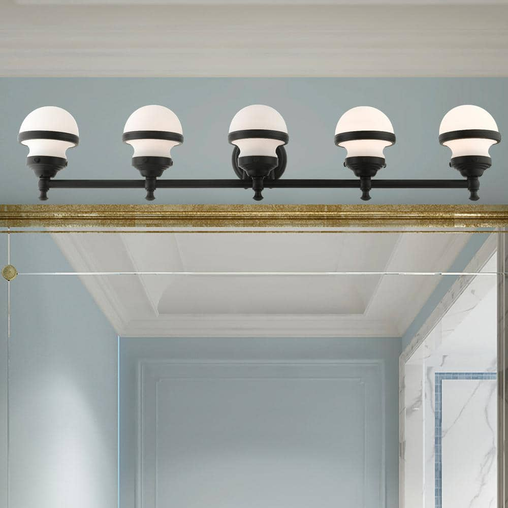 Livex Lighting Oldwick 5 - Light Vanity in  Black