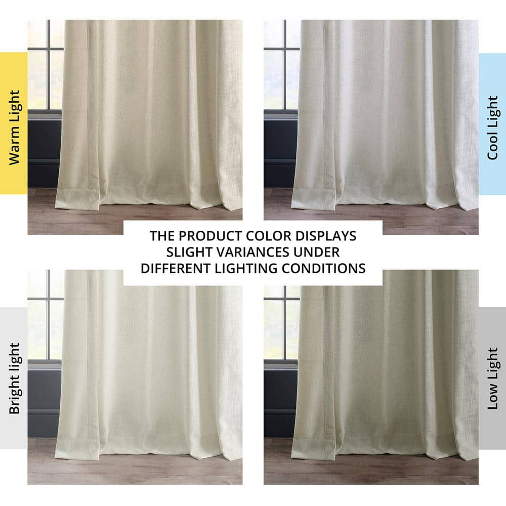 Barley Heavy Faux Linen Curtain (1 Panel), Barley, 50W X 84L