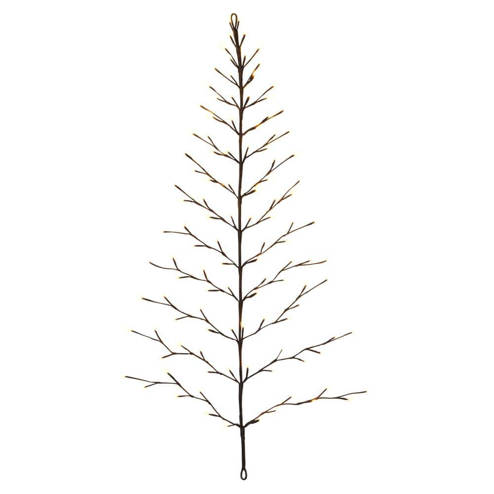 Gerson 4-Foot High Battery-Operated Tree Shape Birch Wall Hanging with Timer Feature