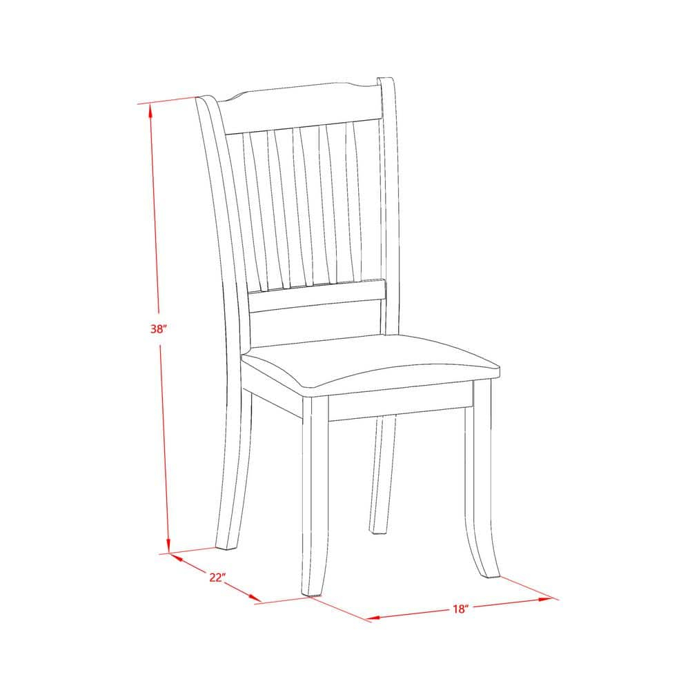 Mahogany Asian Hardwood Dining Table Set with Brown Slat Back Chairs