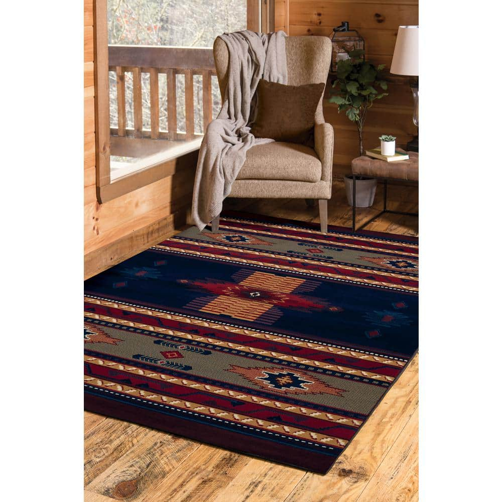 United Weavers Brunswick Tamara Southwestern Runner Rug, Navy, 1'11" x 7'4"