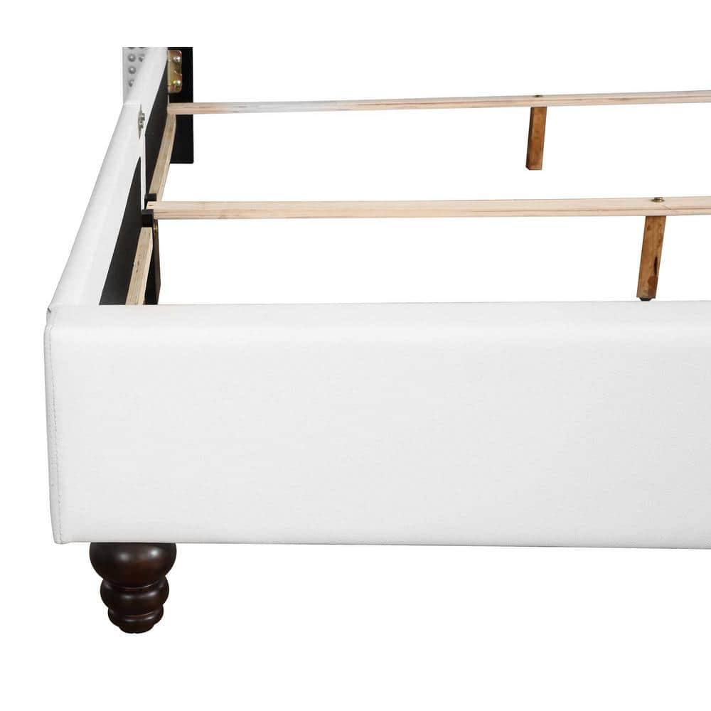 Julie White Tufted Upholstered Low Profile Queen Panel Bed