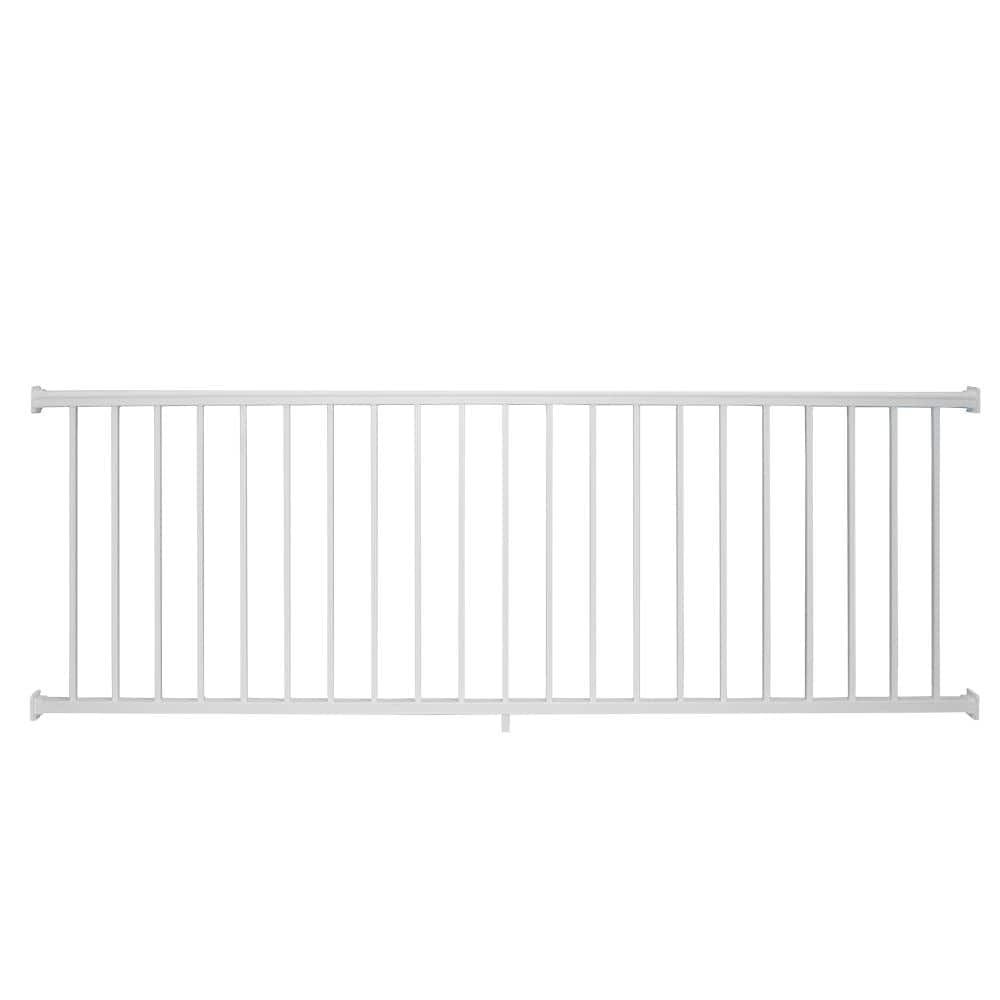 Weatherables Stanford Railing Kit – Aluminum Indoor & Outdoor Railing Kit for Decks, Porches & Balconies, Made with Durable & Low-Maintenance White Textured Powder-Coat Finish (36 in. H x 8 ft. W)