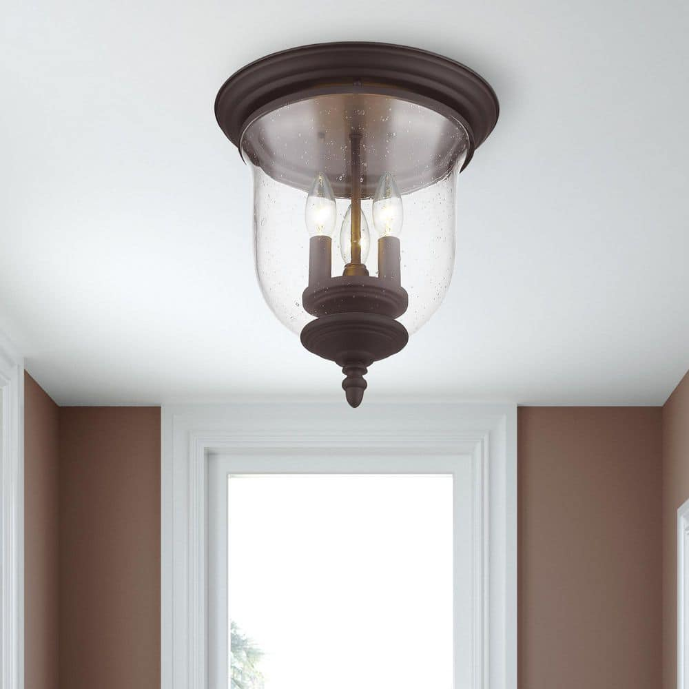 Livex Lighting Legacy 3 - Light Flush Mount in  Bronze