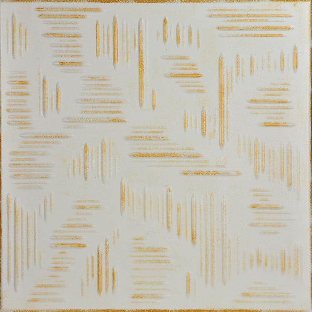 Country Wheat 1.6 ft. x 1.6 ft. Polystyrene Glue-up Ceiling Tile