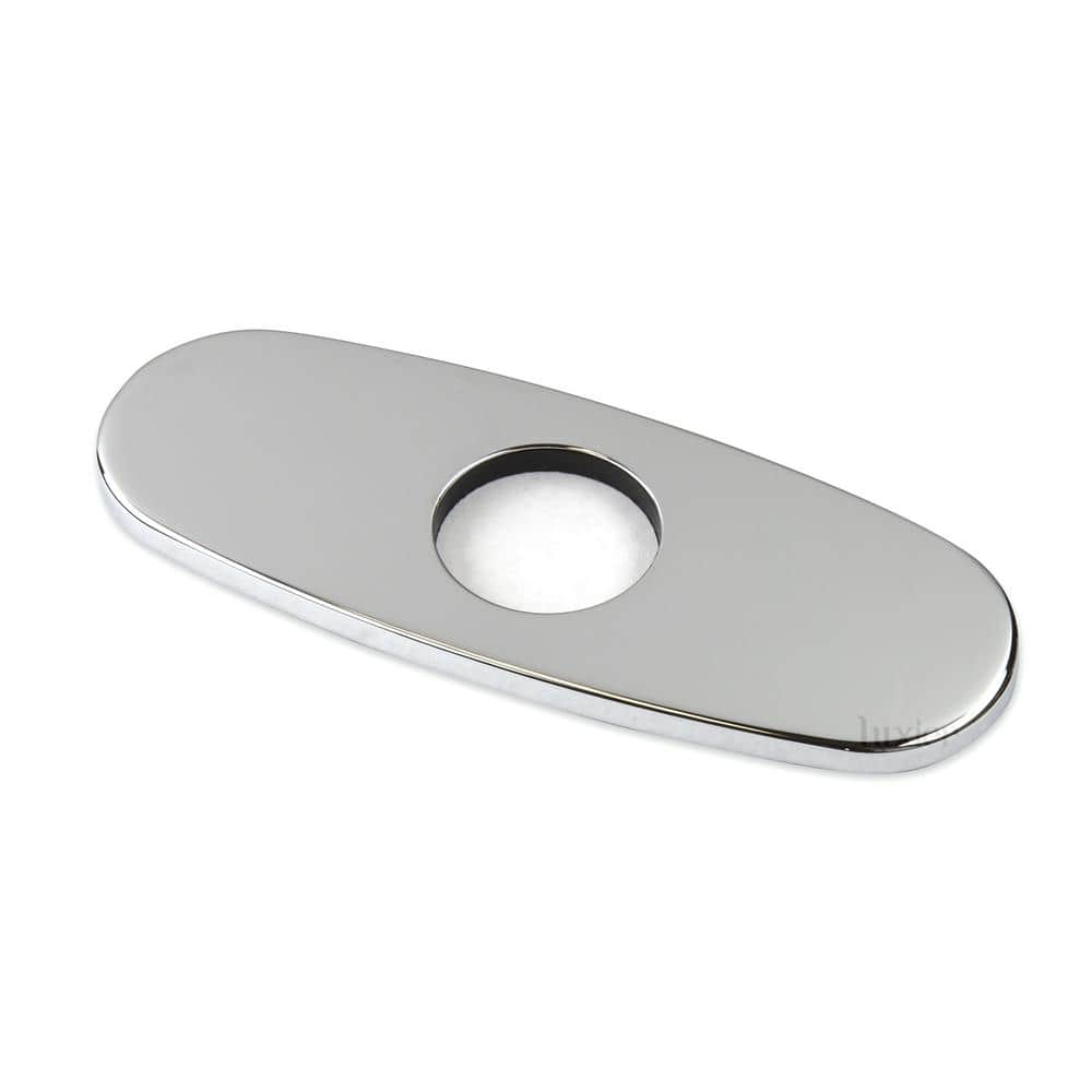 Luxier DKPL-7C-V Bathroom Vessel Vanity Sink Faucet 6" Hole Cover Deck Plate Escutcheon Chrome