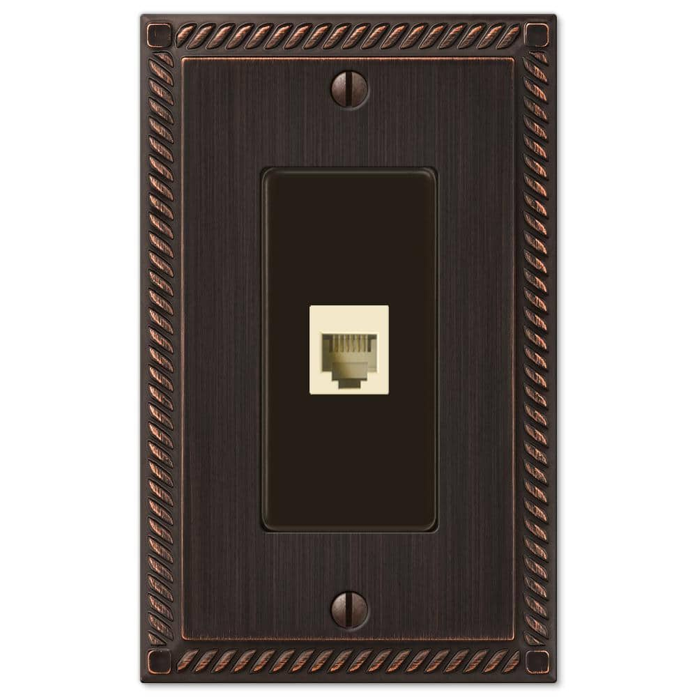 Georgian Aged Bronze Cast Single Phone Wallplate