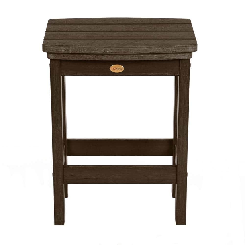 Weathered Acorn Compact Backless Counter Height Bar Stool