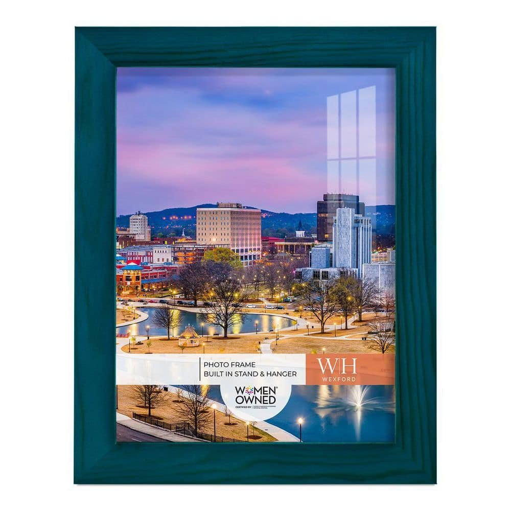 Woodgrain 6 in. x 8 in. Ocean Blue Picture Frame