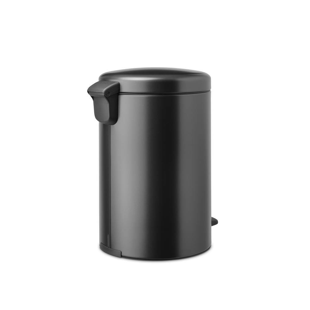 Confident Gray Polypropylene Round Step-On Trash Can, 5.3 Gallon