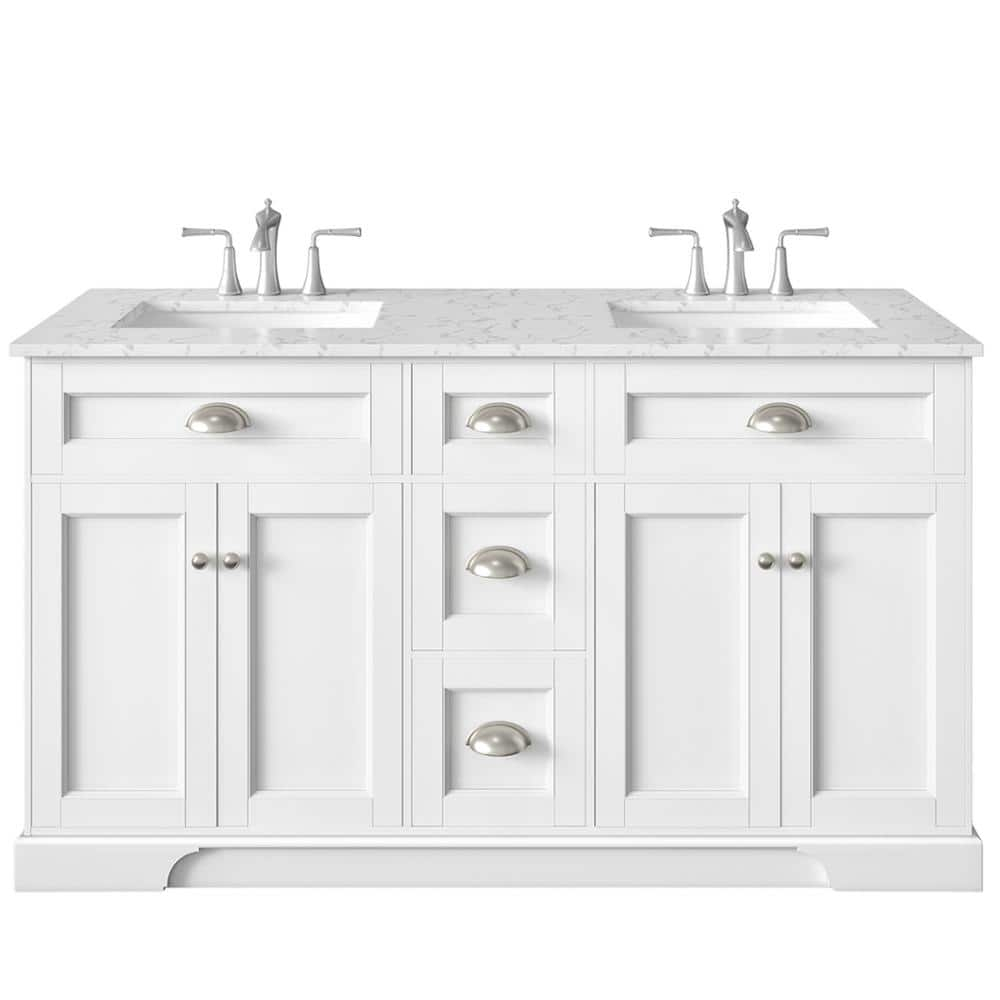 Eviva Epic Transitional White Bathroom Vanity