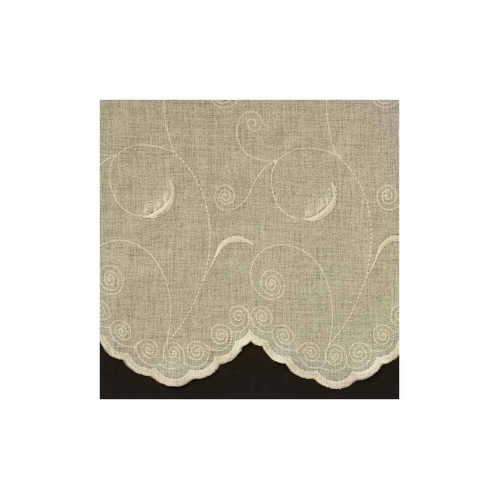 Habitat Hathaway Rod Pocket Curtain Panel Window Dressing 54 x 63 in Cream