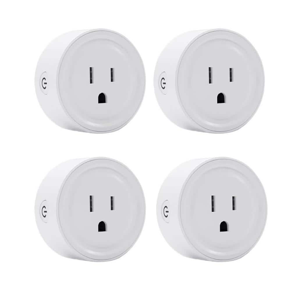 Smart Plug Mini 4-Pack, Wi-Fi Outlets for Smart Home Wi-Fi Plug with Alexa/Google Home/Smart Life, Smart Home hubTimer on/Off Plug, Schedule Built-in app, Mini Wireless Outlet, no hub Required